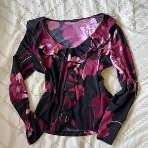 Floral y2k top